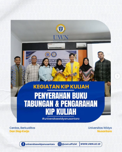 Penyerahan Buku Tabungan KIP Kuliah.