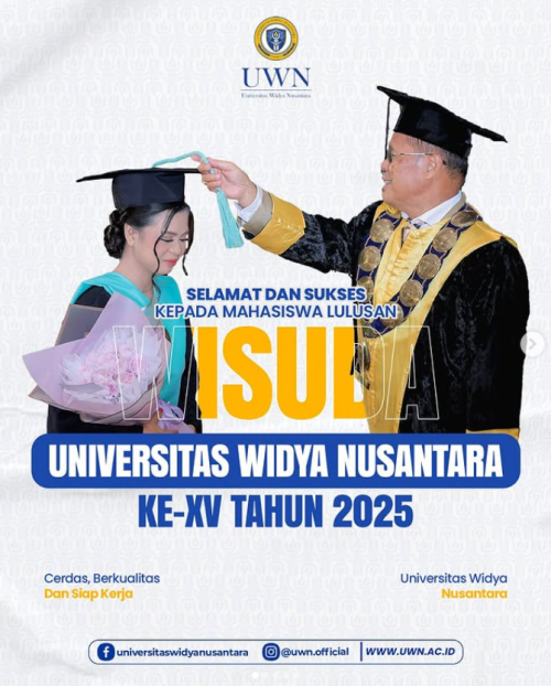 Lulusan Terbaik pada Wisuda UWN Ke-XV tahun 2025